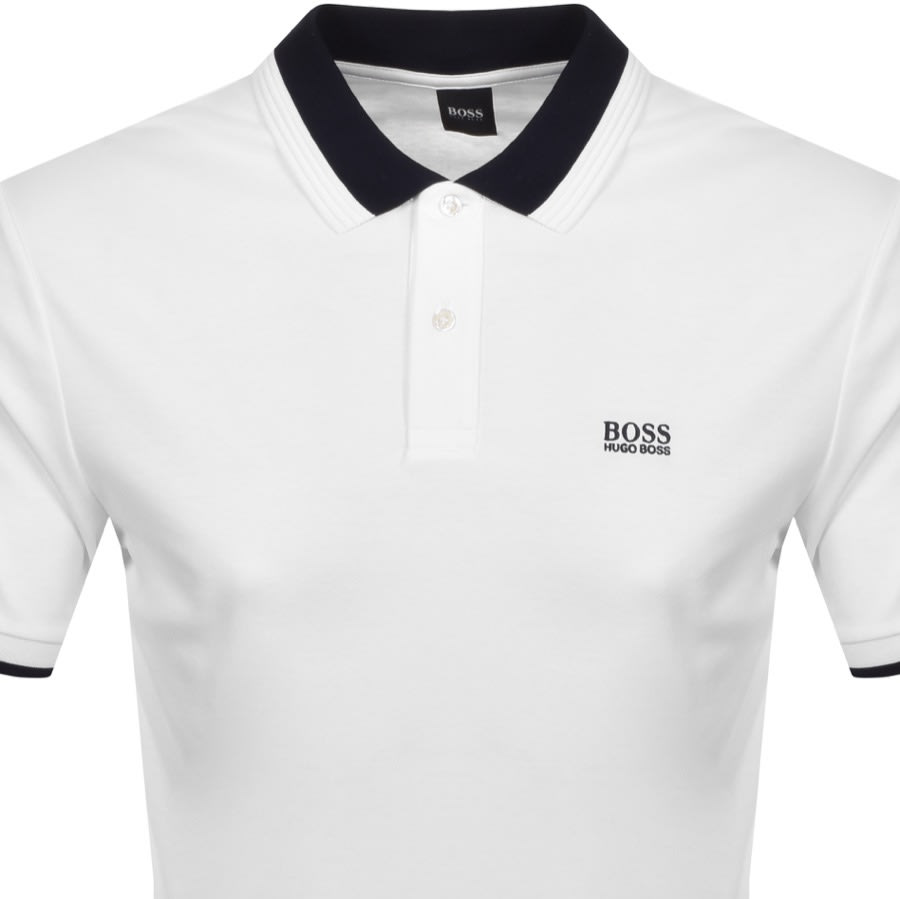 Alternative Image for ProductBOSS Parlay Jersey Short Sleeve Polo T Shirt White2